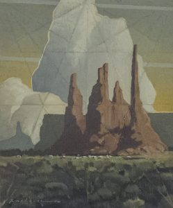 Painting of Navajo land