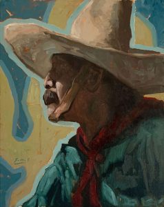 painting of a mexican cowboy