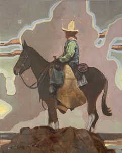 Paintings of Vaquero on Mule